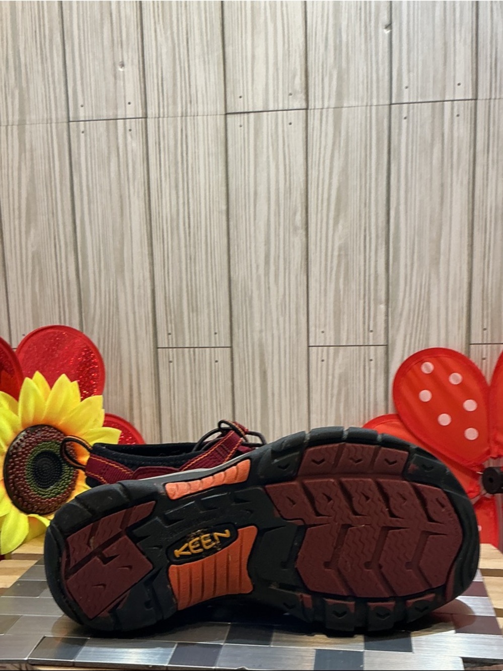 Keen Burgundy Red and Black Outdoor Sandals - Picture 6 of 10